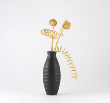 Modern Vase with White Background, Isolation 