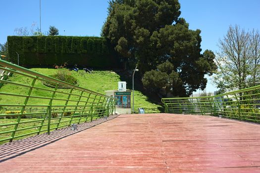 LA PAZ, BOLIVIA - OCTOBER 14, 2014: The pedestrian Via Balcon (Balcony Path) (about 3 kms long) starting at Laikacota Park and leading over the Parque Urbano Central (Central Urban Park) on October 14, 2014 in La Paz, Bolivia  