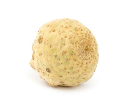 Celery root isolated on white background.