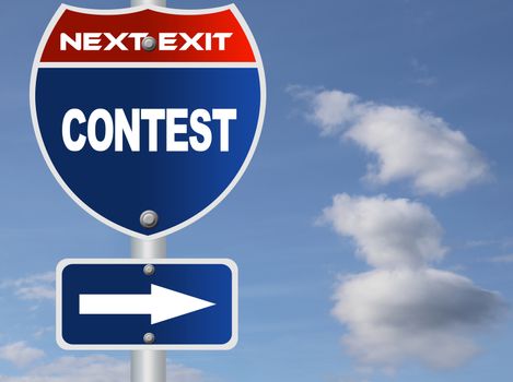 Contest road sign