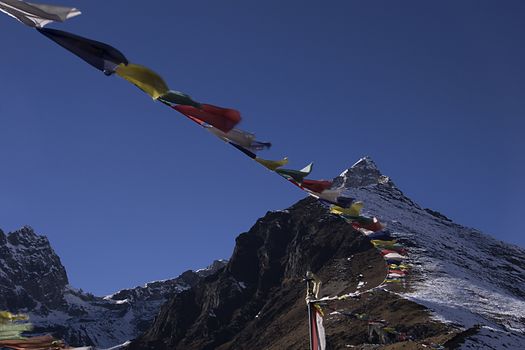 flag of oration in himalayas