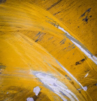 abstract background or texture Yellow paint scratched