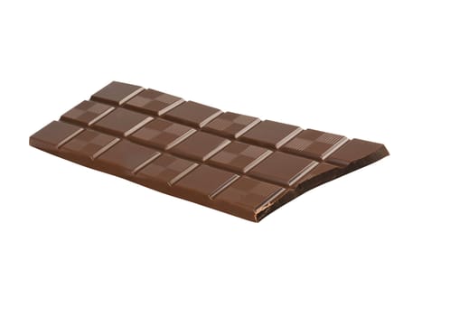 Chocolate bar isolated on white
