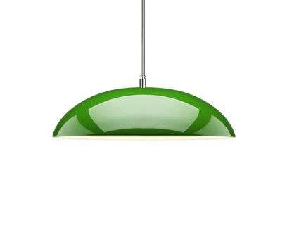 Green hanging lamp isolated