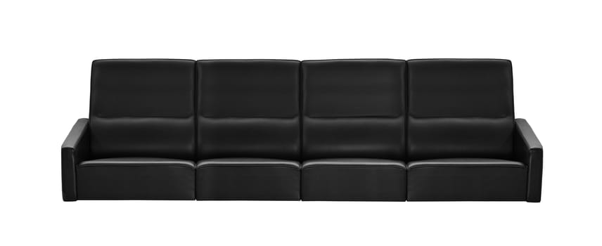 modern black leather sofa