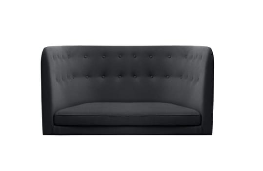 Black sofa isolated