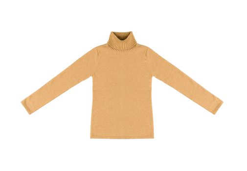 yellow sweater Isolated on white background