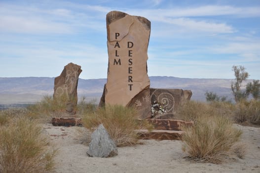 Palm Desert sign in California