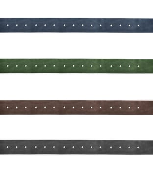 leather belts isolated on white background