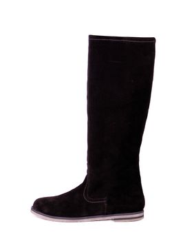 Black female high boot isolated