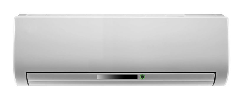white air conditioner isolated