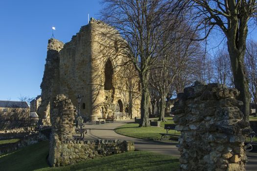 Knearsborough - an historic market town, spa town and civil parish in the Borough of Harrogate in North Yorkshire, England. Knearsborough Castle was built by a Norman baron in 1100 on a cliff above the River Nidd.