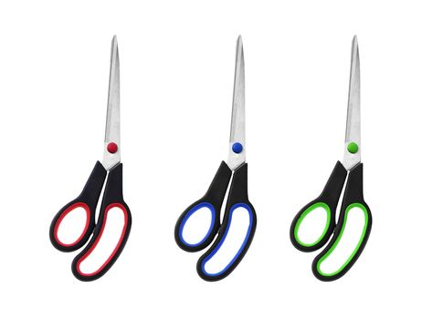 colorful scissors side by side closed