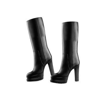 Female high boots isolated