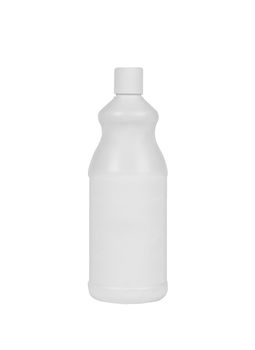 White plastic bottle isolated