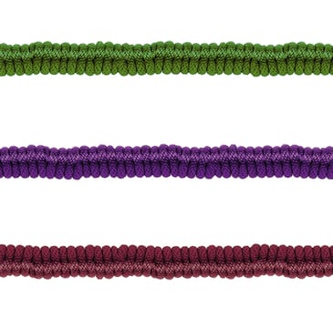 various ropes on white background