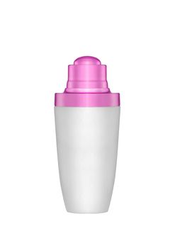 Plastic bottle of body care and beauty products