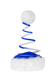 Single Santa Claus blue hat