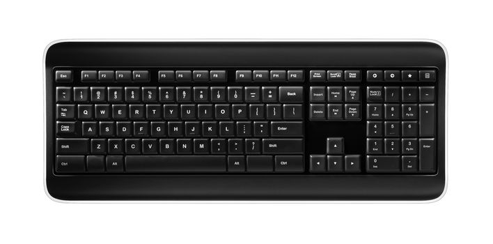 Computer keyboard isolated on white