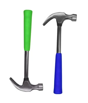 hammers on white background