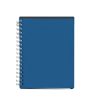 Spiral binder. Note pad with white