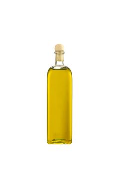 Olive oil bottle isolated on white background