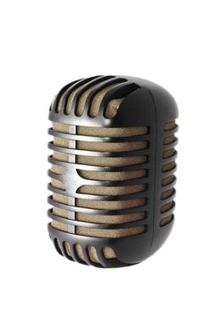 Vintage microphone isolated