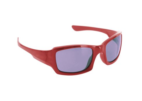 Purple sunglasses on white