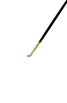 black & golden brush isolated on white