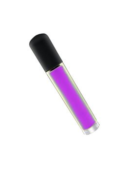 purple perfume bottle isolated