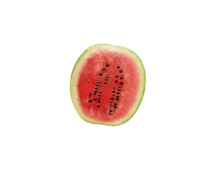 watermelon and slice isolated on white