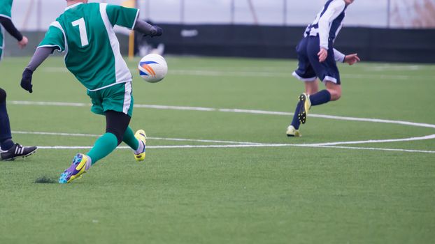 actions in the football field during a game