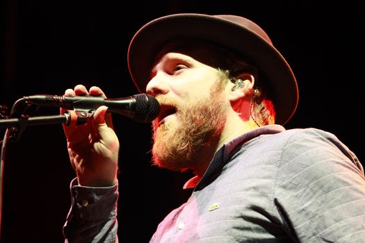 Moscow, Russia - February 2, 2015: British singer, actor and songwriter Alex Clare gave a concert in Moscow