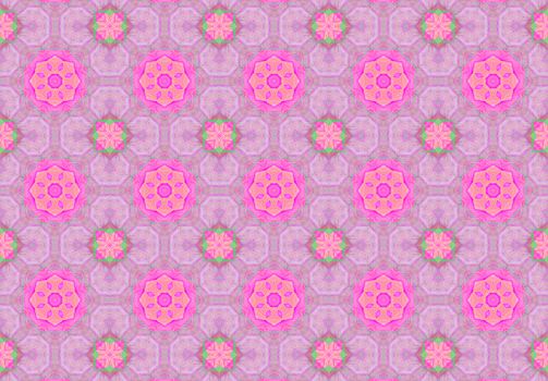 kaleidoscopic seamless floral abstract pattern