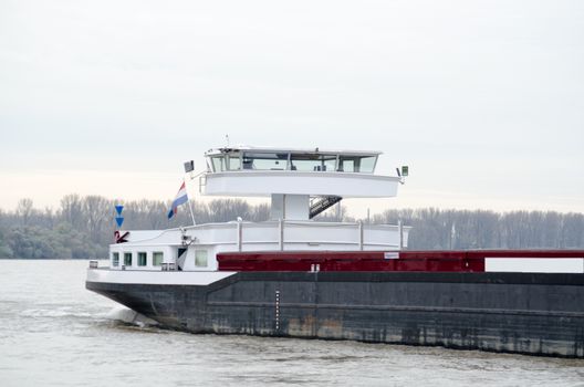 Inland waterway vessel, the bridge of boats