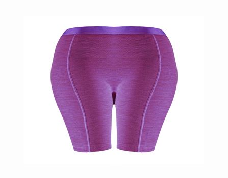 violet woman shorts on white background