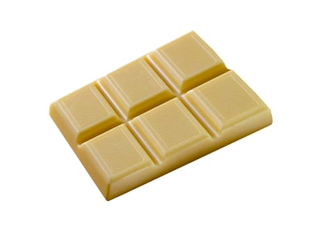 White chocolate isolated on white