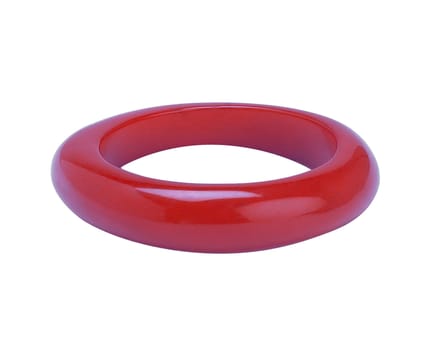 red bracelet isolated on white