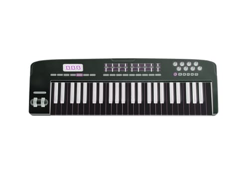 Music keyboard isolated on white