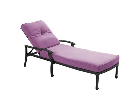 Soft purple lounger isolated on white