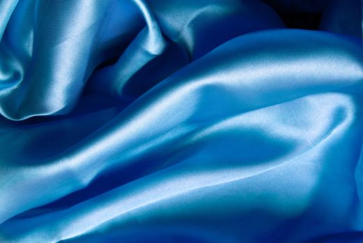 Smooth elegant dark blue silk can use as background