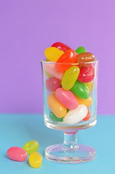 Jelly beans sugar candy in a jar 