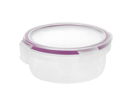 Round plastic container