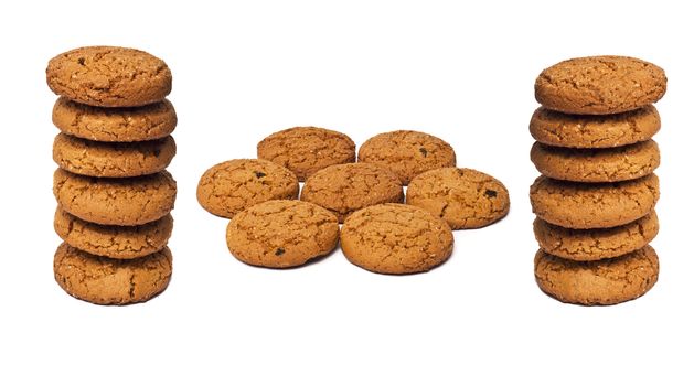 close-up image of chocolate chips cookies