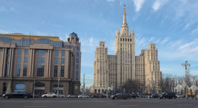  Kudrino Square in Moscow on a clear winter day