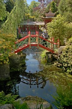 A Chinese inspired garden at Biddulph Grange in Staffordshire, England.