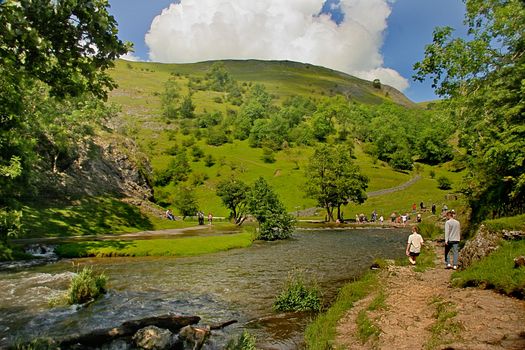 The River Dove marks the boundary of Staffordshire and Derbyshire and flows through the renowned area called Dovedale.