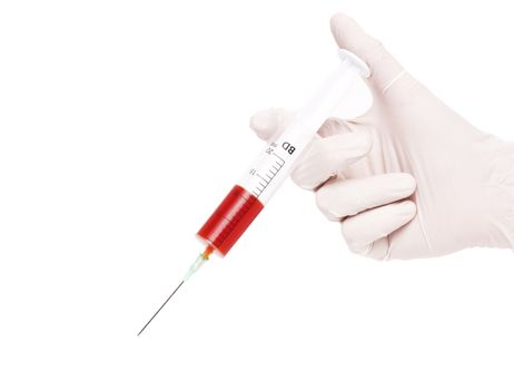 Hands of the doctors filling a syringe 