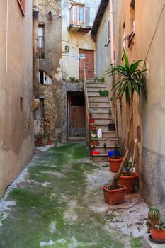 View of rural house in leonforte, Sicily