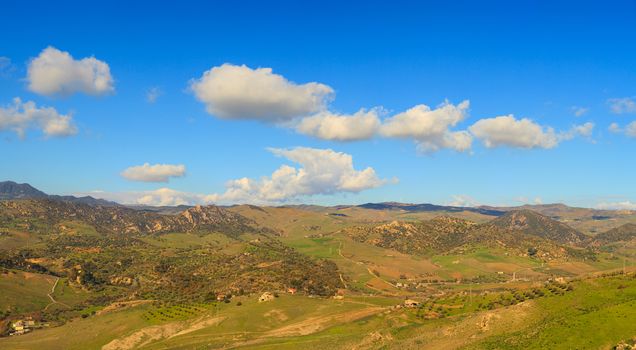 Viev of Mountain near the town of Leonforte, Sicily